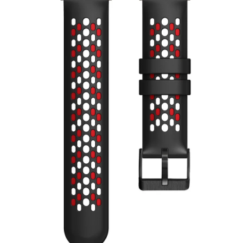 Силіконовий ремінець для Huami Amazfit Stratos / Amazfit Pace / GTR 47 MM / GTR 2 / 2e / Amazfit GTR 3 Чорний з червоним