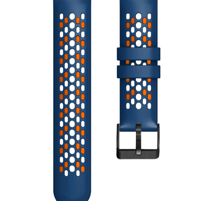 Силіконовий ремінець для Huami Amazfit Stratos / Amazfit Pace / GTR 47 MM / GTR 2 / 2e / Amazfit GTR 3 Синій з жовтогарячим