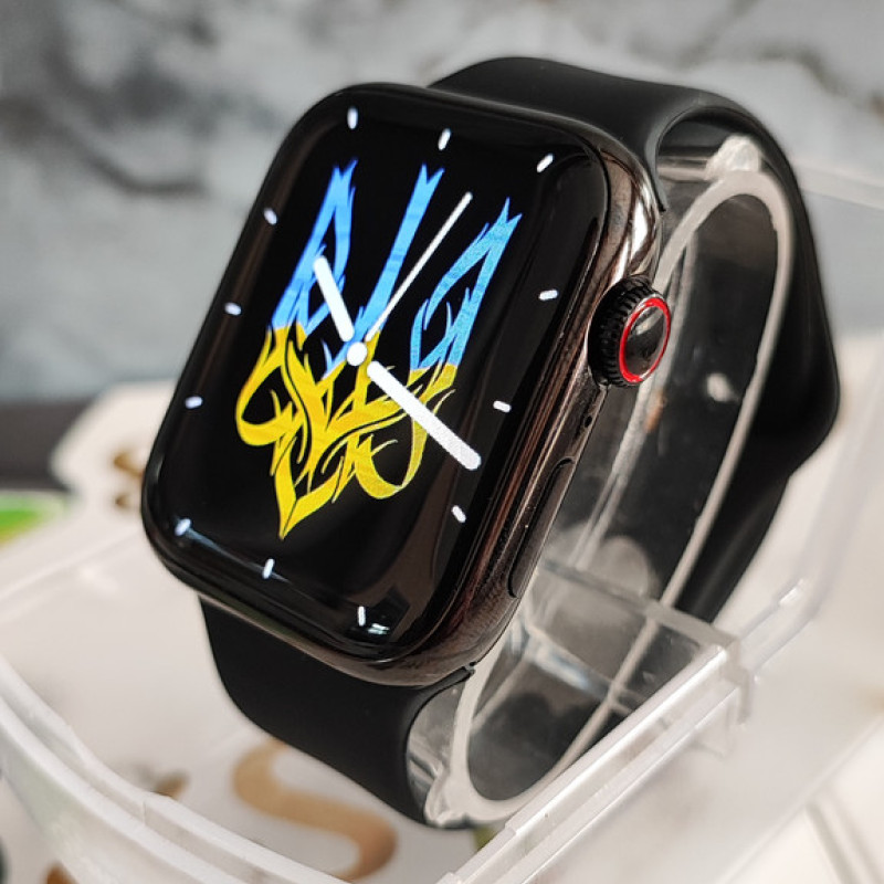 Розумний смарт годинник Smart Watch GS8 Pro Max 45mm смарт-годинник з українською мовою та функцією дзвінка Чорний глянець