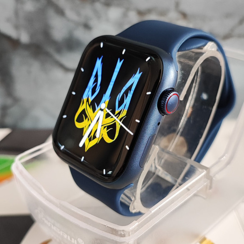 Розумний смарт годинник Smart Watch GS8 Pro Max 45mm смарт-годинник з українською мовою та функцією дзвінка Синій матовий
