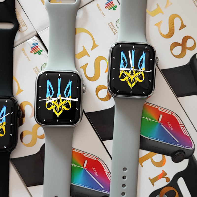 Розумний смарт годинник Smart Watch GS8 Pro Max 45mm смарт-годинник з українською мовою та функцією дзвінка Золотий матовий