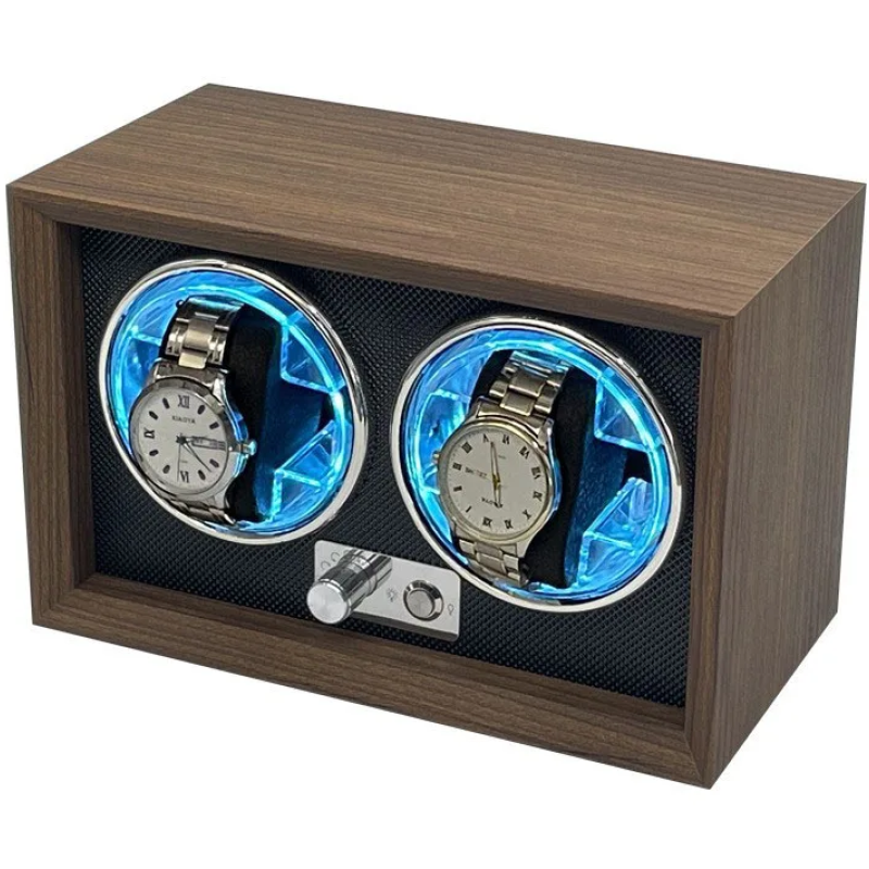 Скринька для підзаводу годинника віндер. З підсвічуванням. Тайммувер