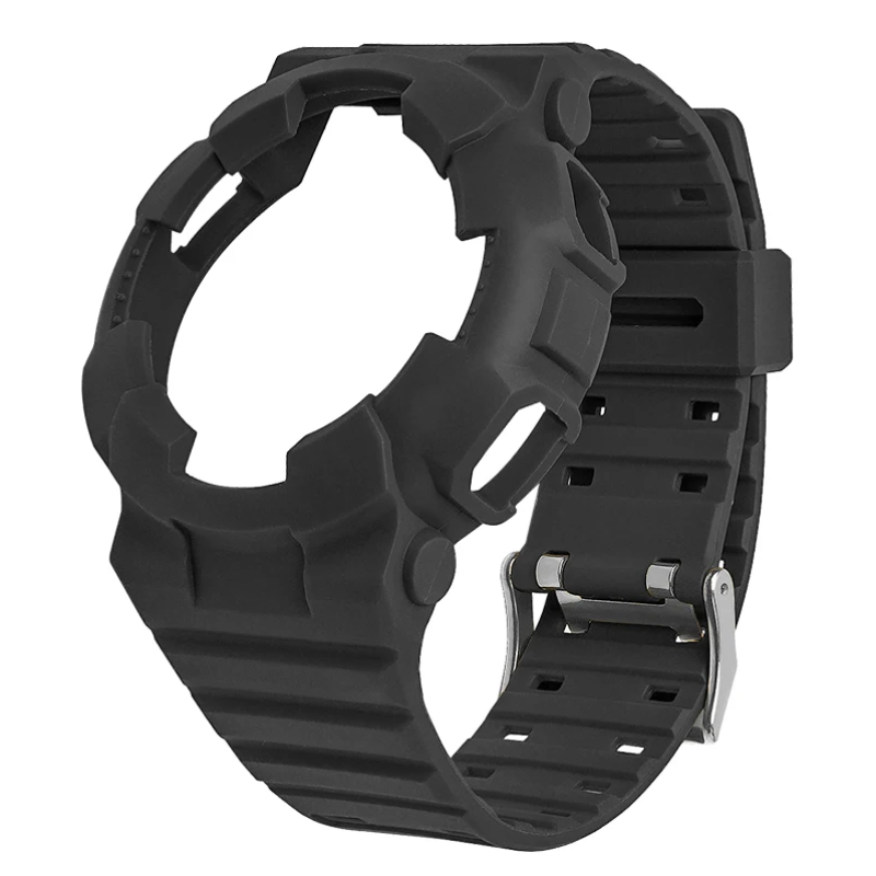 Casio ремінець + безель (рант) для G-SHOCK GA-100 / GA-110 / GA-120 / GD-100 / GD-100 / GD-120/ GAX-100/GLS-100 Матовий