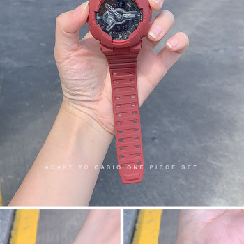 Casio ремінець + безель (рант) для G-SHOCK GA-100 / GA-110 / GA-120 / GD-100 / GD-120/GAX-100/GLS-100 Матовий Бордовий