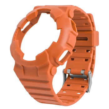 Casio ремінець + безель (рант) для G-SHOCK GA-100 / GA-110 / GA-120 / GD-100 / GD-120/GAX-100/GLS-100 Матовий Жовтогарячий