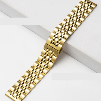 Браслет для годинника з неіржавкої сталі, 22 мм Золото
