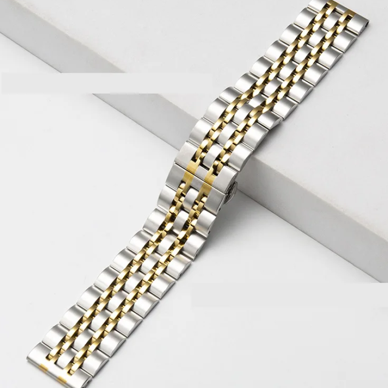 Браслет із неіржавкої сталі для Huawei Watch 3/3 Pro/GT 2 46 мм/GT2 Pro/GT 2e/Magic Срібло із золотом