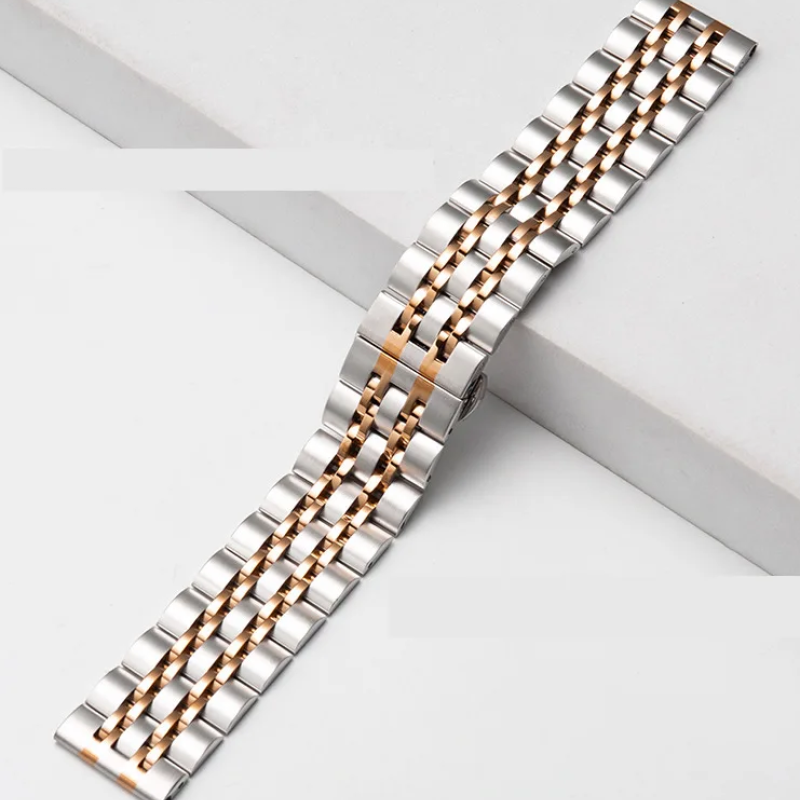 Литий браслет для смарт-годинника Samsung Watch 3 45 мм / Gear S3 / Galaxy Watch 46 мм та ін. Срібло з рожевим золотом