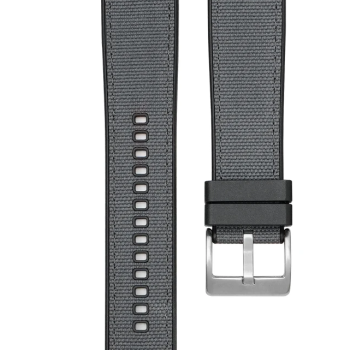 Ремінець для годинника, каучук + тканина  із системою швидкої заміни, 22 мм Сірий