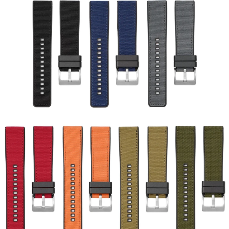 Ремінець  каучук+тканина  для Huawei Watch GT 2 46 мм / GT2 Pro / GT 2e / Watch 3 / Watch 3 Pro
