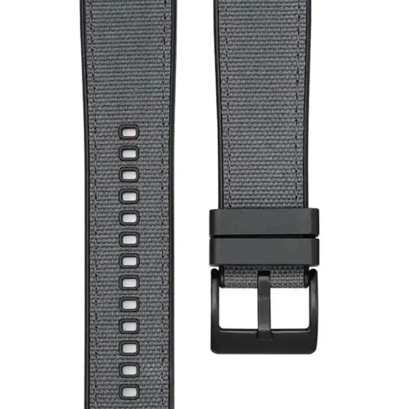 Ремінець  каучук + тканина для Samsung Galaxy Watch 3 45m / Gear S3 Frontier / Galaxy Watch 46 мм і д. Серый черная застежка