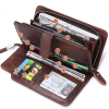 Клатч-гаманець із натуральної шкіри. Коричневий