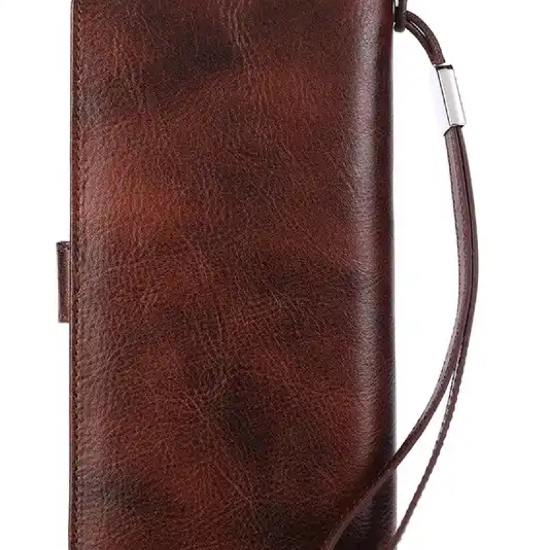 Клатч-гаманець із натуральної шкіри. Коричневий