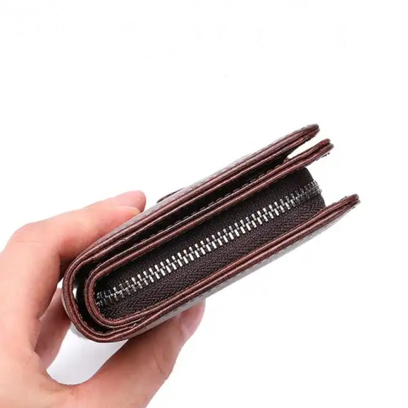 Клатч-гаманець із натуральної шкіри. Коричневий