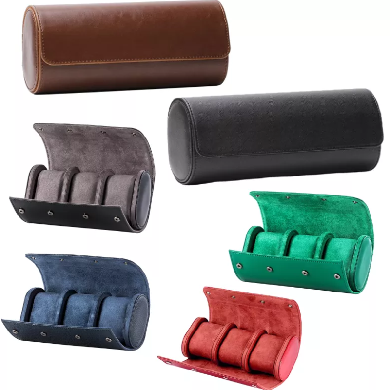 Бокс, шкатулка, футляр для годинників на 3 відділення. Червона