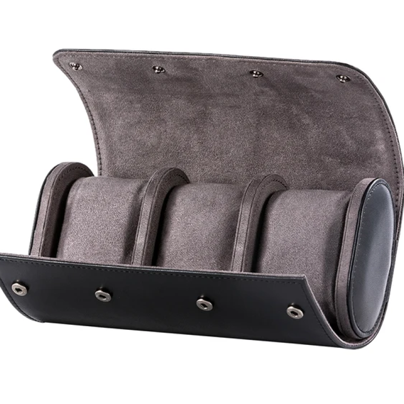 Бокс, шкатулка, футляр для годинників на 3 відділення. Чорна