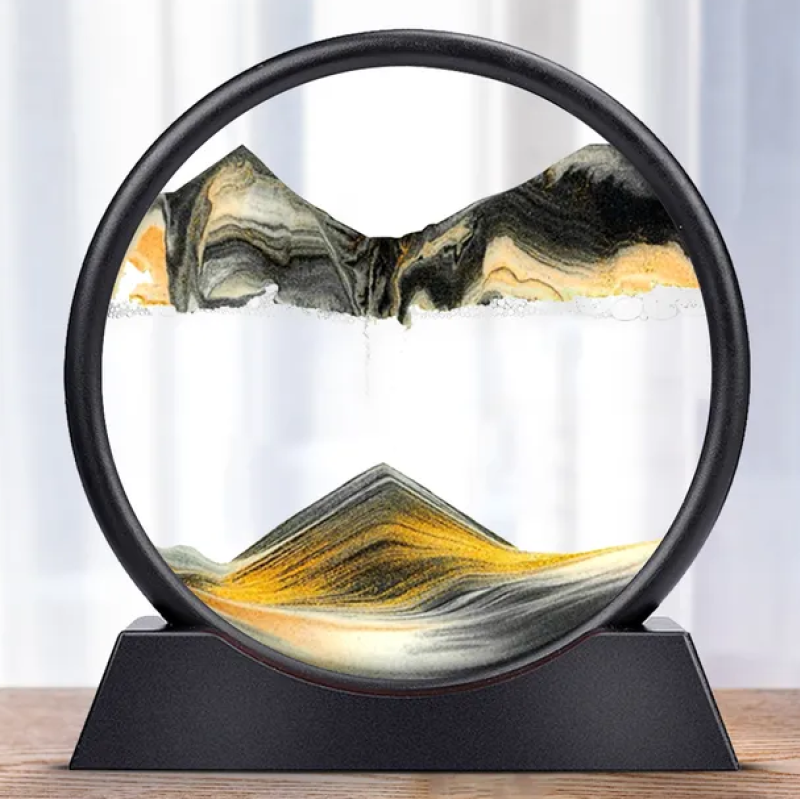 Пісочна картина Чорний з золотом