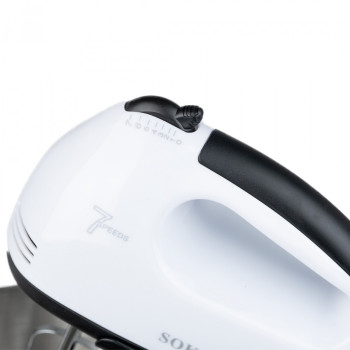 Міксер стаціонарний 250 Вт з чашею з нержавіючої сталі на 2 л і 5 режимів швидкості 2 насадки Sokany CX-6620