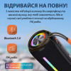 Портативна колонка Bluetooth бездротова з підсвічуванням акумулятор USB 2400 mah AUX BOOMBOX 360