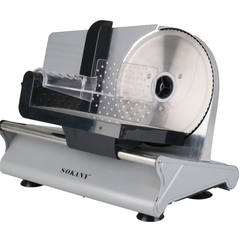 Слайсер м'ясорізка хліборізка з нержавіючої сталі 1 швидкість 500 Вт Sokany