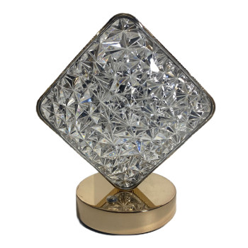 Нічник світлодіодний акумуляторний з USB настільний світильник сенсорний 3 режими роботи 3D Ромб 5 Вт DIAMOND