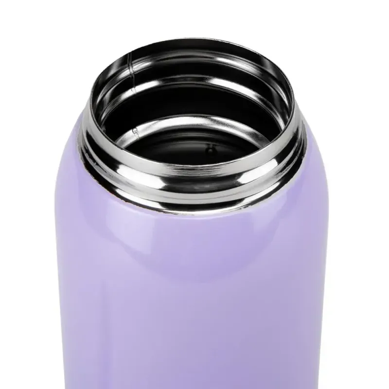 Термос металевий з трубочкою 500 мл термокухоль із нержавіючої сталі до 12 годин Фіолетовий