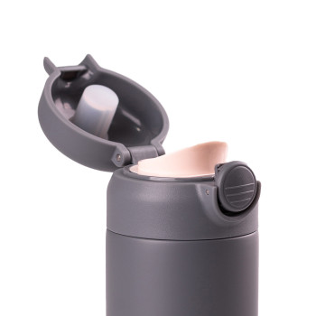 Термос металевий 280 мл термокухоль із нержавіючої сталі до 12 годин Сірий