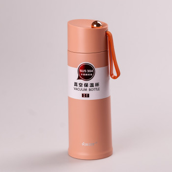 Термос металевий 450 мл із нержавіючої сталі ізольований до 12 годин Рожевий