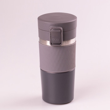 Термос металевий з поїльником 400 мл із нержавіючої сталі ізольований до 12 годин Сірий