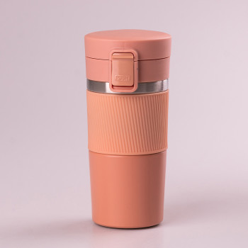 Термос металевий з поїльником 400 мл із нержавіючої сталі ізольований до 12 годин Рожевий