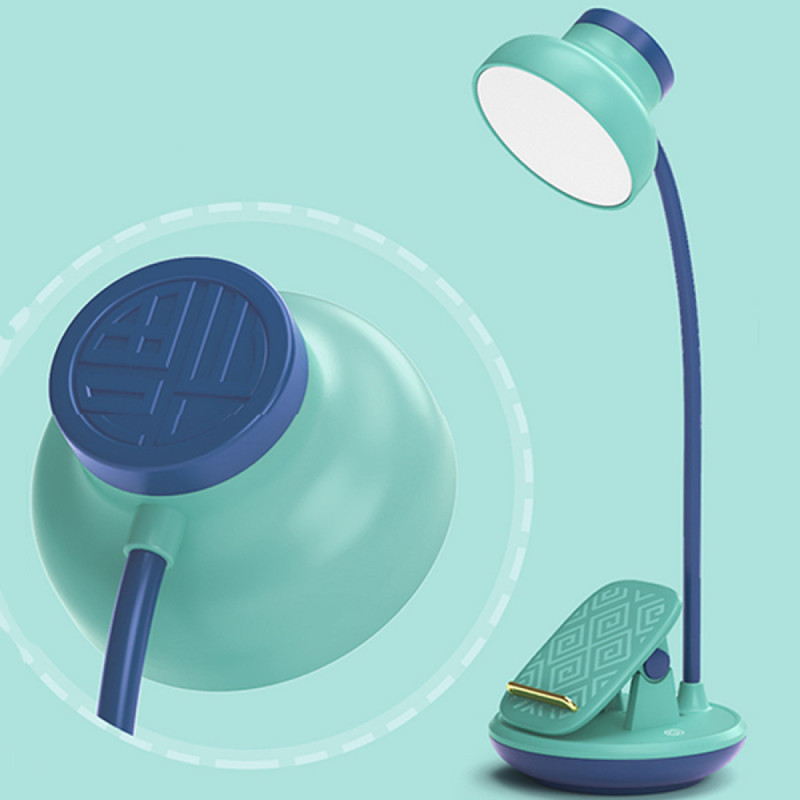 Лампа настільна з підставкою для телефона з акумулятором і USB лампа гнучка сенсорна 2 Вт GL-565 М'ятний