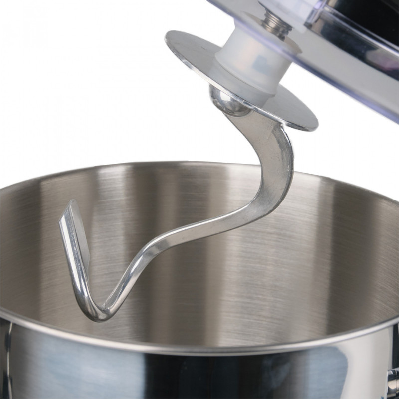 Міксер планетарний з чашею з нержавіючої сталі 2200 Вт 6 режимів швидкості і 3 насадки 8л