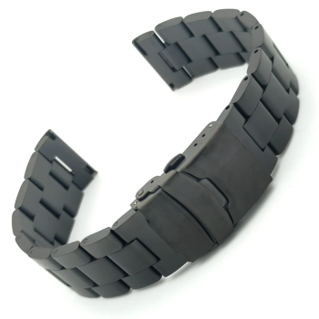 Браслет для годинника з нержавіючої сталі 22 мм, кріплення край рівний / півмісяць