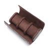 Бокс, скринька, футляр для годинника на 3 відділення з натуральної шкіри. CRAZY HORSE Коричневий