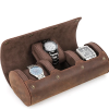 Бокс, скринька, футляр для годинника на 3 відділення з натуральної шкіри. CRAZY HORSE