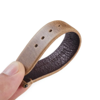 Ремінець для годинника з натуральної італійської шкіри 22 мм Темно-коричневий