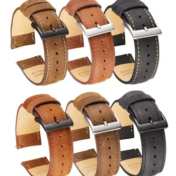 Ремінець для годинника з натуральної шкіри, із системою швидкої заміни 22 мм
