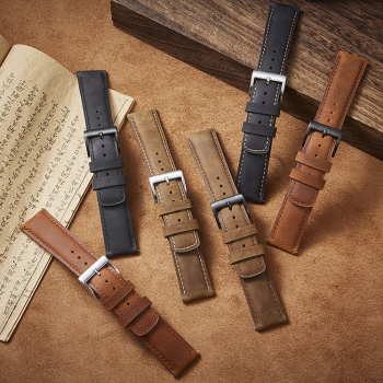 Ремінець для годинника з натуральної шкіри  із системою швидкої заміни 20 мм