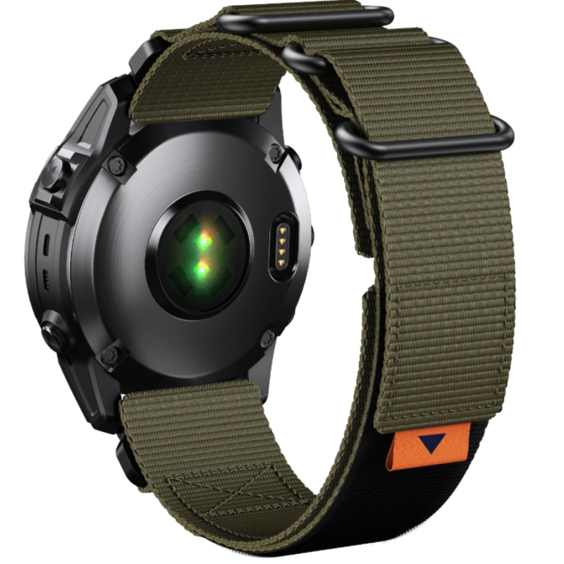 Тканинний ремінець для Garmin Epix Pro / quatix 7 / Approach / Fenix 7 / Descent G1 / MARQ / QUICK FIT 22 мм Зелений