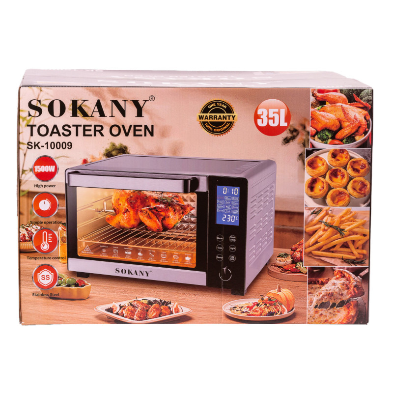 Духовка електрична настільна 1500 Вт 35 л електропіч для дому з таймером SK-10009