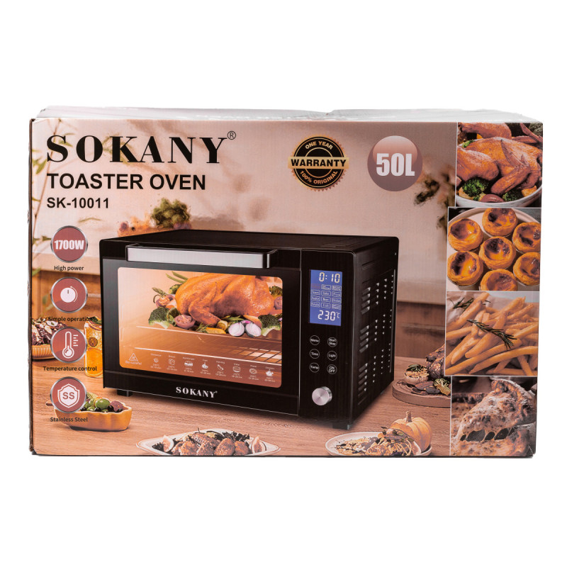 Духовка електрична настільна 1700 Вт 50 л електропіч для дому з таймером SK-10011