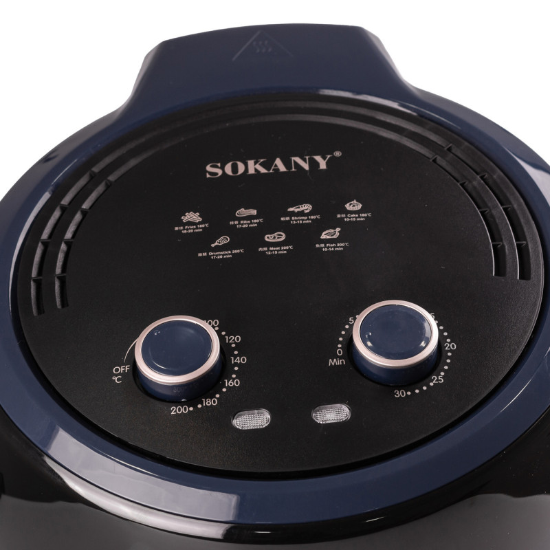 Аерофритниця електрична аерогриль 8 л 1800 Вт температура до 200 С захист від перегріву SOKANY SK-ZG-8033