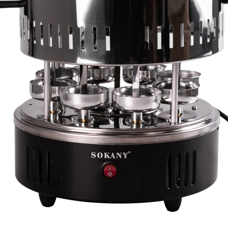 Електрошашличниця вертикальна 8 шампурів аерогриль 1500 Вт Sokany SK-6113