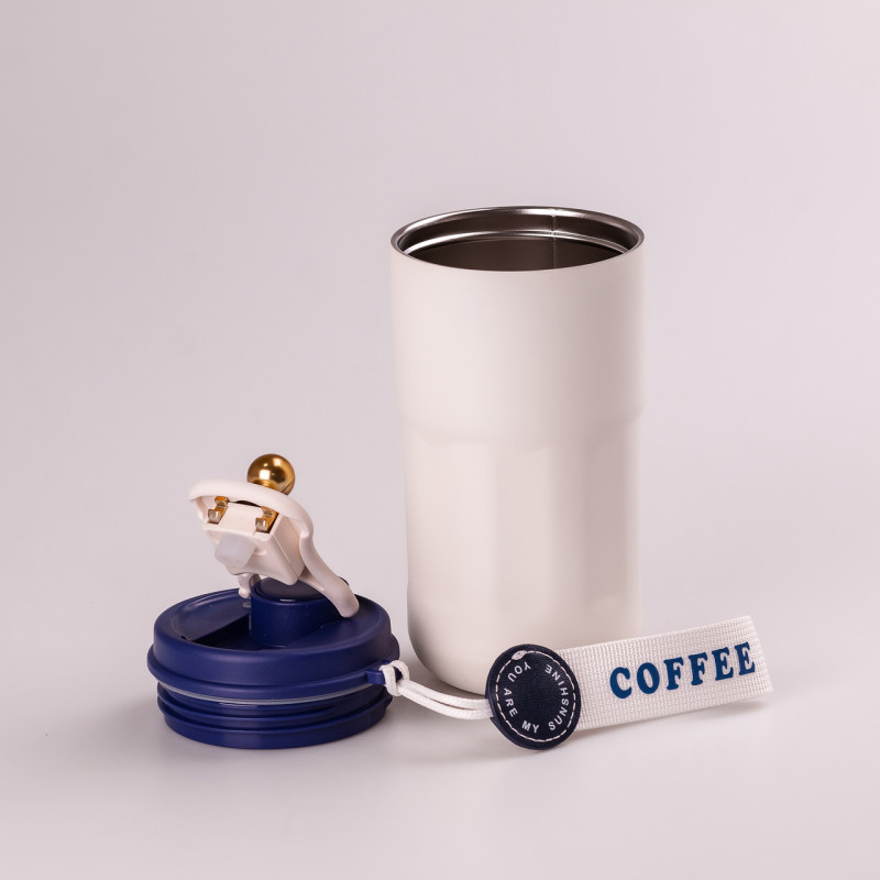 Термос із нержавіючої сталі 420 мл із ремінцем температура до 12 годин