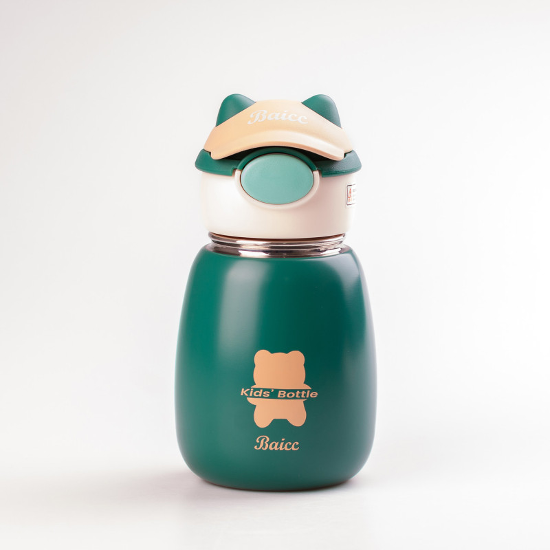 Термос дитячий з поїльником 500 мл термокружка з нержавіючої сталі до 12 годин Зелений