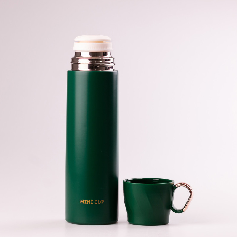 Термос з чашкою та клапаном Mini Cup 500мл тепло до 12 годин Зелений