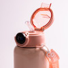 Термос із трубочкою 650 мл із нержавіючої сталі з датчиком температури ремінцем до 12 годин Персиковий