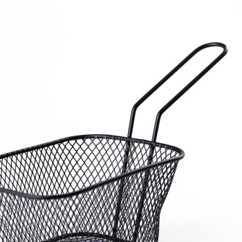 Корзина для фритюрниці з нержавіючої сталі прямокутна 10,5×14,5 см Чорний, Сито