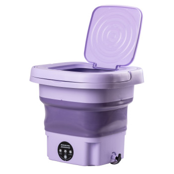 Пральна машина портативна складна 8 літрів напівавтоматична міні пралка ультразвукова