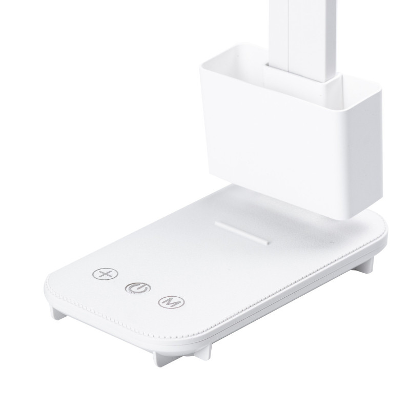 Лампа настільна світлодіодна з сенсорним керуванням з годинником світильник акумуляторний LED складаний